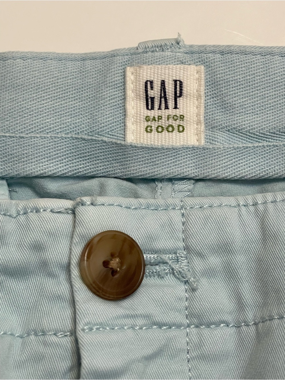 GAP Light Blue Girlfriend Chino Pants - Size 14 - Picture 9 of 13